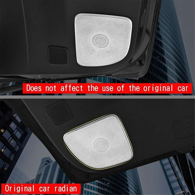 for Alphard 40 Series 2023+ Stainless Steel Trunk Speaker Cover Interior Accessories