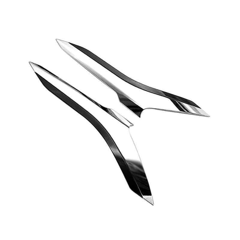 for Alphard Vellfire 2016-2019 Car Abs Chrome Front Headlight Lamp Cover Garnish Strip Eyebrow Cove