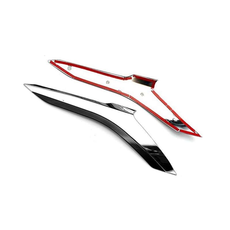 for Alphard Vellfire 2016-2019 Car Abs Chrome Front Headlight Lamp Cover Garnish Strip Eyebrow Cove