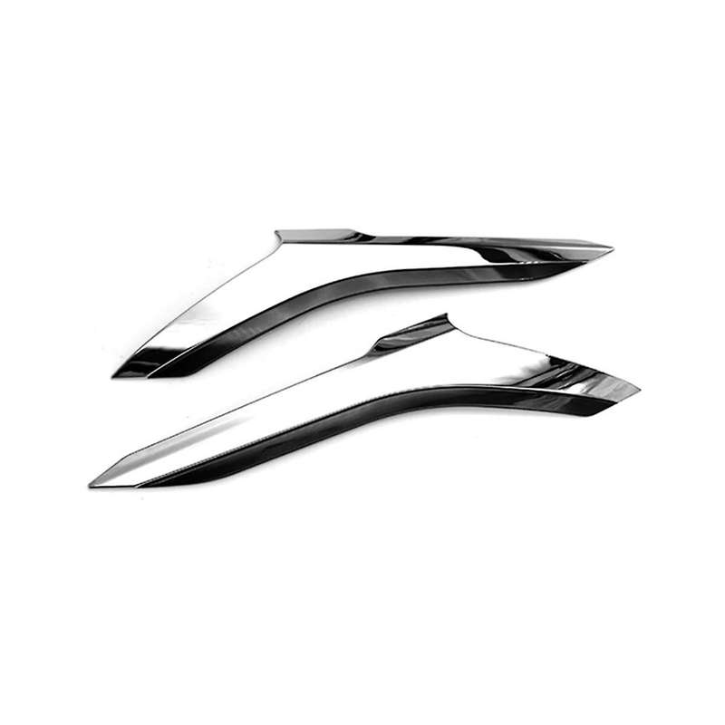 for Alphard Vellfire 2016-2019 Car Abs Chrome Front Headlight Lamp Cover Garnish Strip Eyebrow Cove