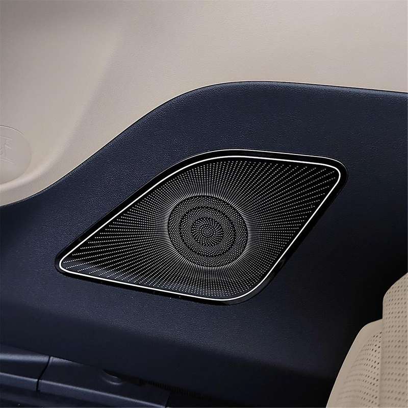 for Alphard 40 Series 2023+ Stainless Steel Middle Door Loudspeaker Cover Interior Accessories Black