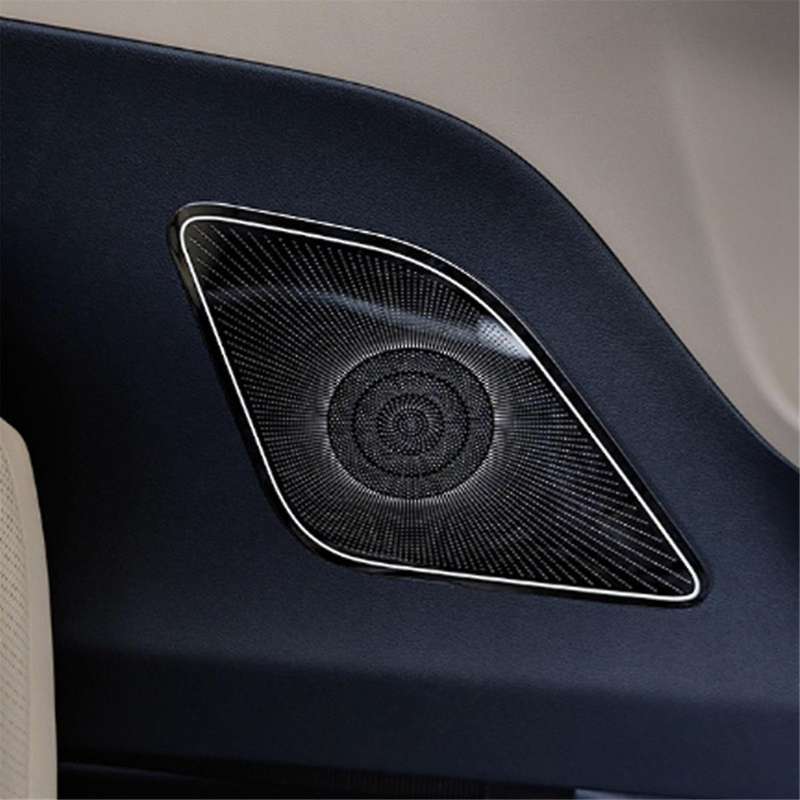 for Alphard 40 Series 2023+ Stainless Steel Middle Door Loudspeaker Cover Interior Accessories Black