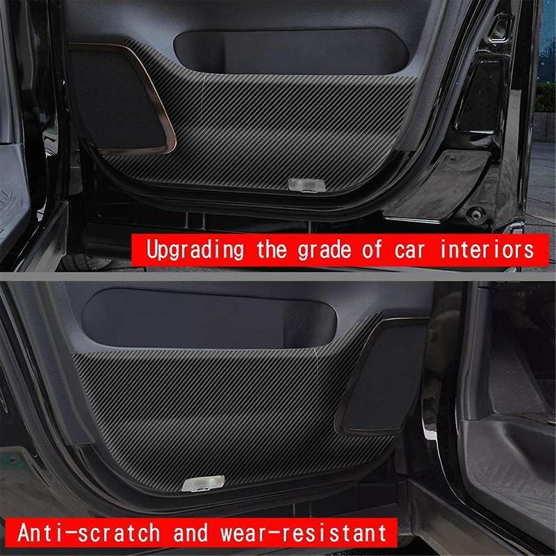 for Alphard 40 Series Soft Carbon Fiber Car Front Door Anti-kick Panel Cover Decoration Sticker Car
