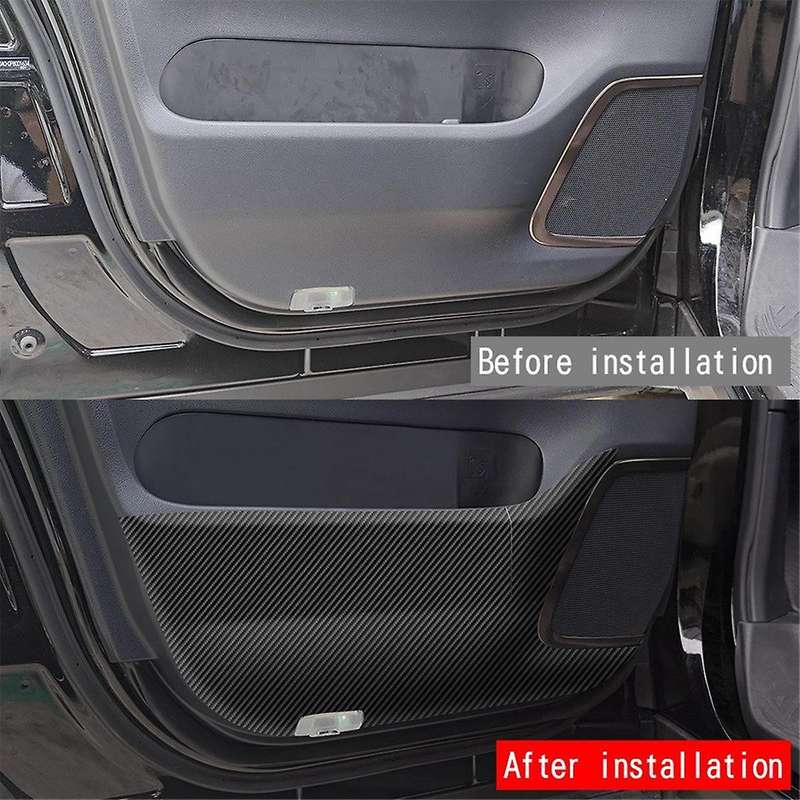 for Alphard 40 Series Soft Carbon Fiber Car Front Door Anti-kick Panel Cover Decoration Sticker Car