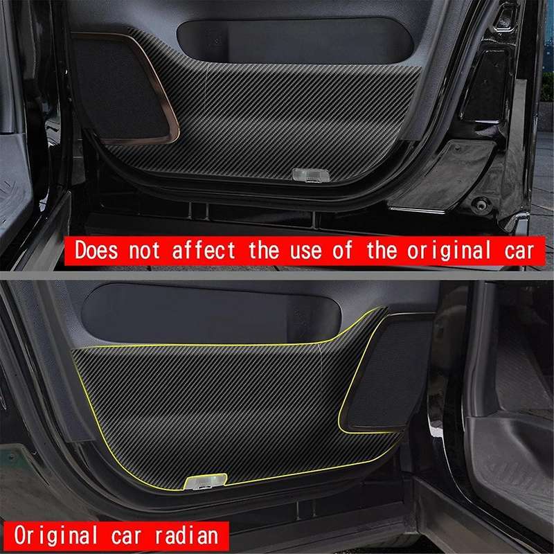 for Alphard 40 Series Soft Carbon Fiber Car Front Door Anti-kick Panel Cover Decoration Sticker Car