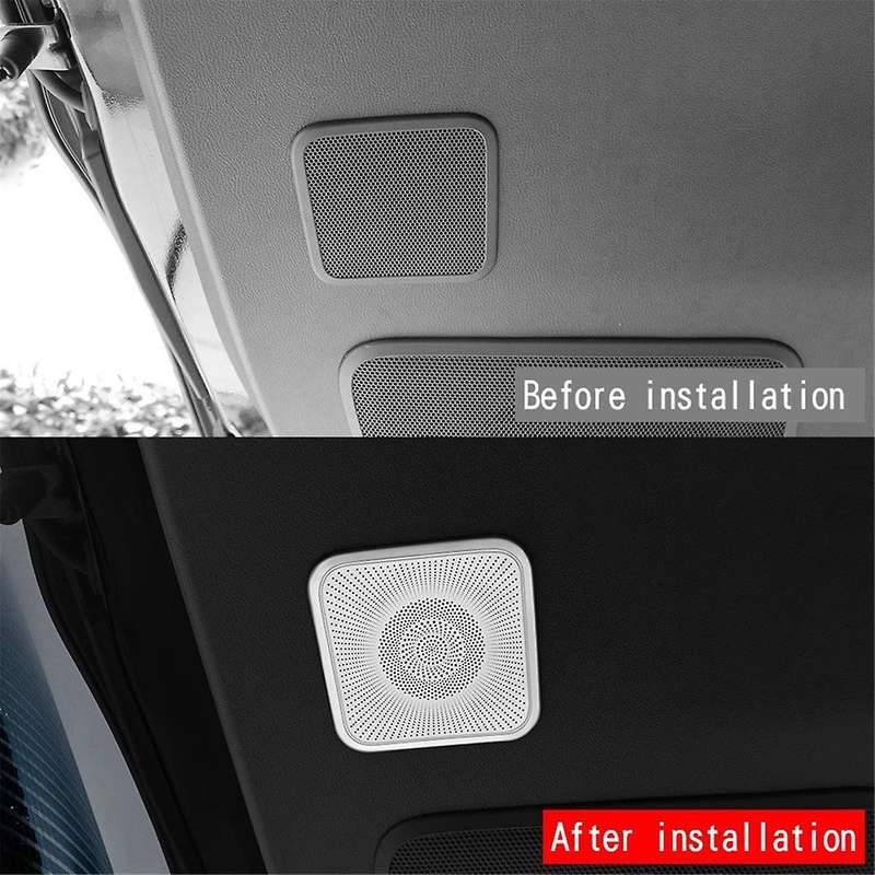for Alphard 40 Series 2023+ Stainless Steel Trunk Small Speaker Cover Interior Accessories