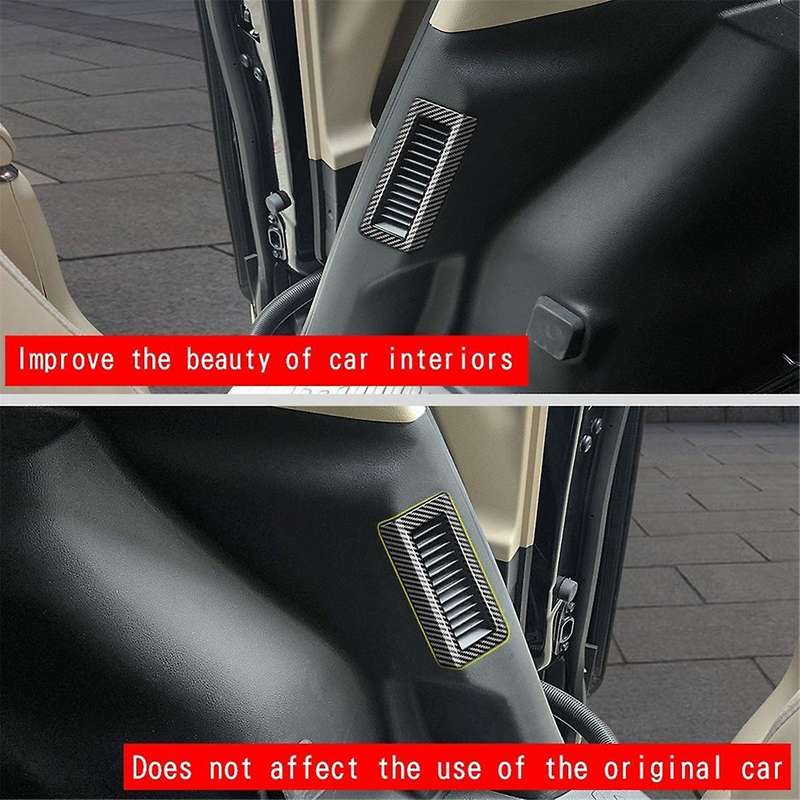 for ALPHARD VELLFIRE 40 Series 2023+ Carbon Fiber Car Middle Row Air Outlet Trim Frame Car Interior