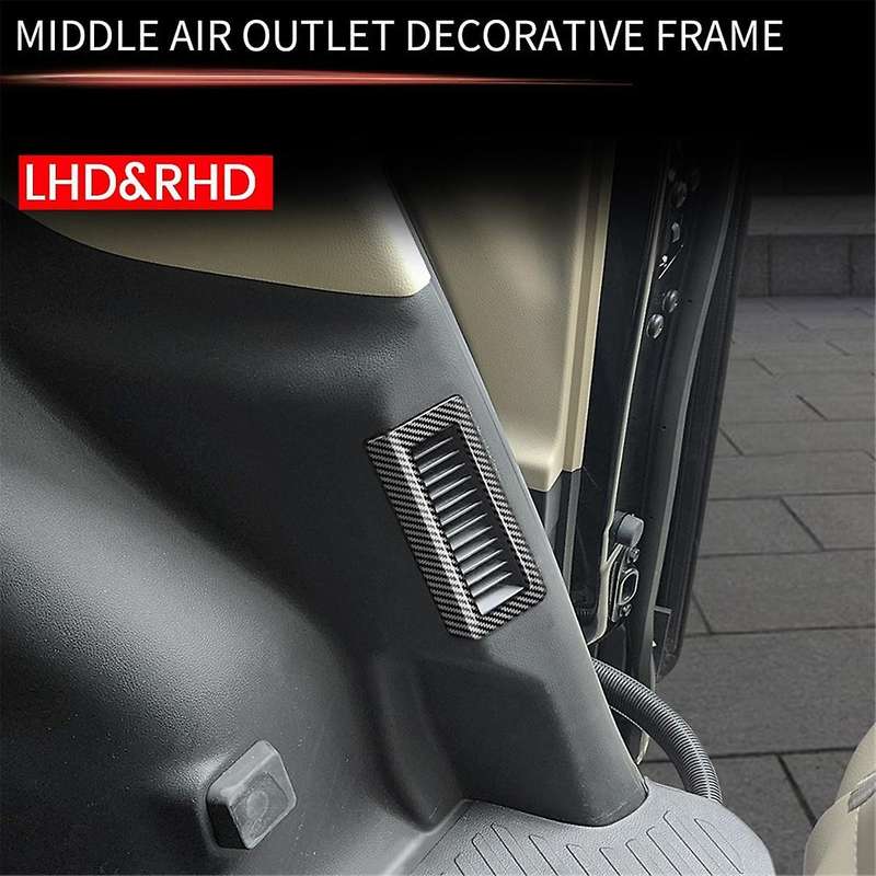 for ALPHARD VELLFIRE 40 Series 2023+ Carbon Fiber Car Middle Row Air Outlet Trim Frame Car Interior