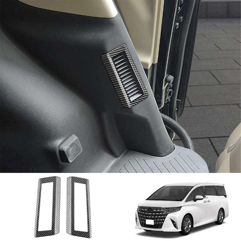 for ALPHARD VELLFIRE 40 Series 2023+ Carbon Fiber Car Middle Row Air Outlet Trim Frame Car Interior