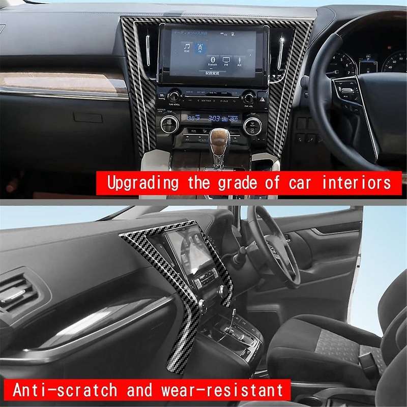 for Alphard/vellfire 30 Series 2016-2023 Navigation Frame Central Control Display Trim Frame Carbon