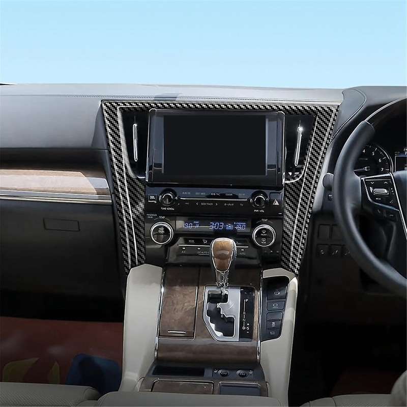 for Alphard/vellfire 30 Series 2016-2023 Navigation Frame Central Control Display Trim Frame Carbon