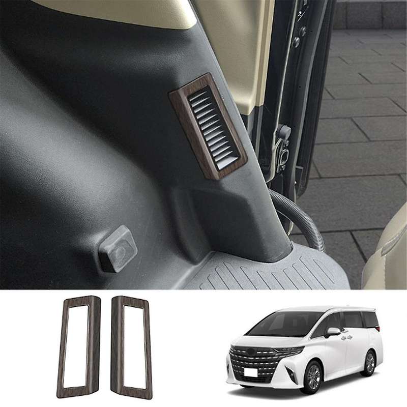 for ALPHARD VELLFIRE 40 Series 2023+ Wood Grain Car Middle Row Air Outlet Trim Frame Car Interior Ac