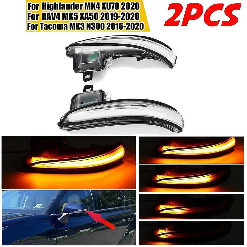 for Alphard Vellfire N300 XU70 2020 LED Dynamic Rearview Mirror Lights Turn Signals Light
