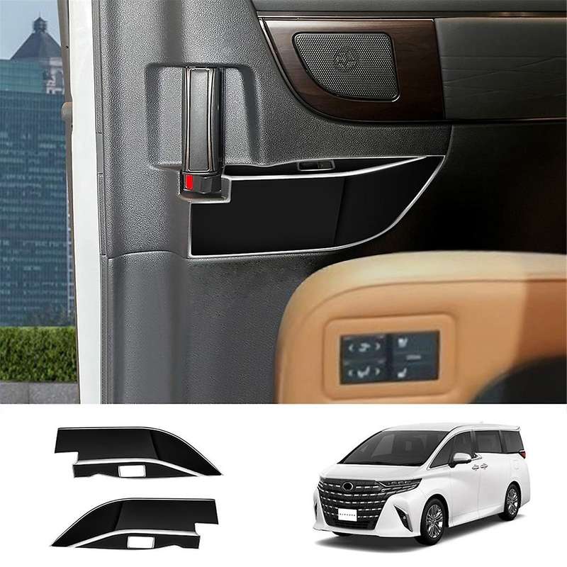 for Alphard/vellfire 40 Series 2023 Bright Black Middle Door Armrest Window Lift Switch Cover Glass