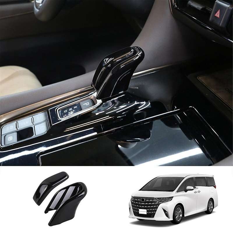for ALPHARD/VELLFIRE 40 Series 2023+ Car Gear Shift Knob Head Cover Trim Decorative Sticker Gloss Bl