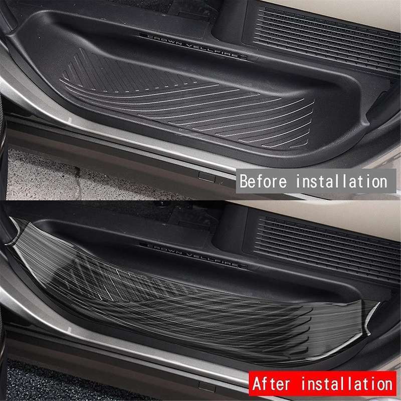 for Alphard/vellfire 40 Series 2023+ Car Outside Door Sill Scuff Plate Guard Cover Trim Stainless St