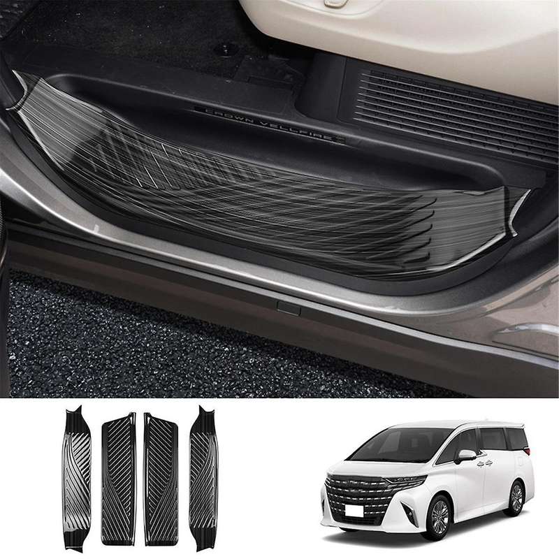 for Alphard/vellfire 40 Series 2023+ Car Outside Door Sill Scuff Plate Guard Cover Trim Stainless St