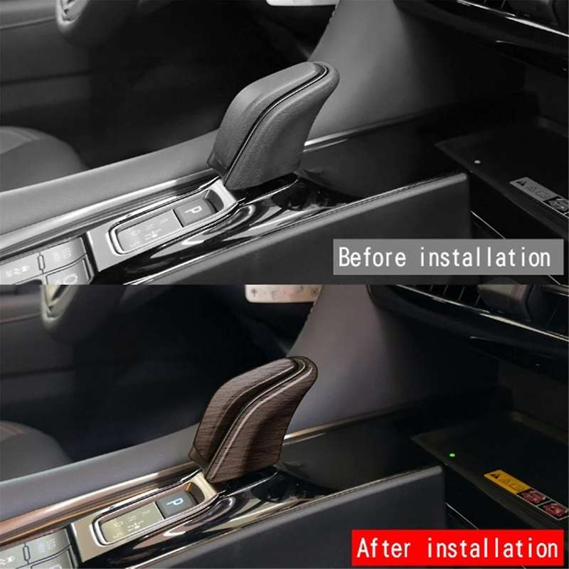 for ALPHARD/VELLFIRE 40 Series 2023+ Car Gear Shift Knob Head Cover Trim Decorative Sticker Wood Gra