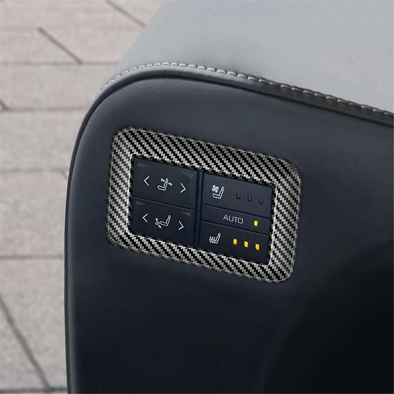 for ALPHARD/VELLFIRE 40 Series 2023+ Car Middle Row Seat Control Pane Trim Frame Sticker Carbon Fibe