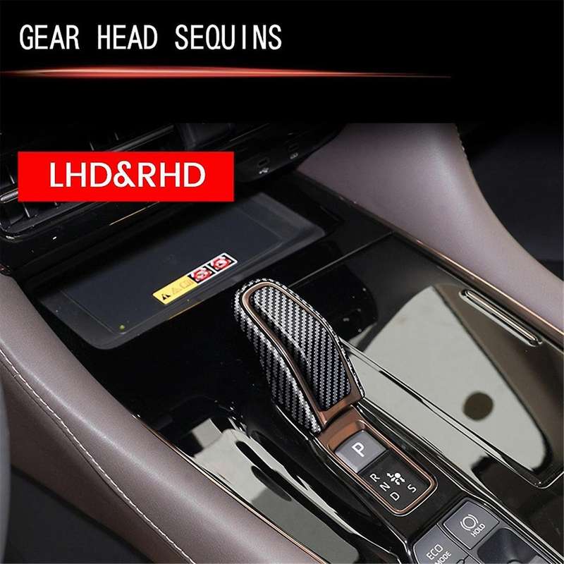 for ALPHARD/VELLFIRE 40 Series 2023+ Car Gear Shift Knob Head Cover Trim Decorative Sticker Carbon F