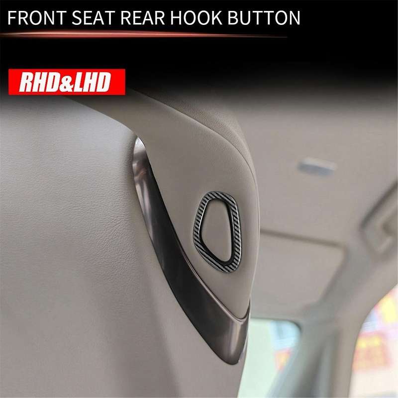 for ALPHARD/VELLFIRE 40 Series 2023+ Car Front Seat Rear Hook Button Trim Frame Carbon Fiber Pattern