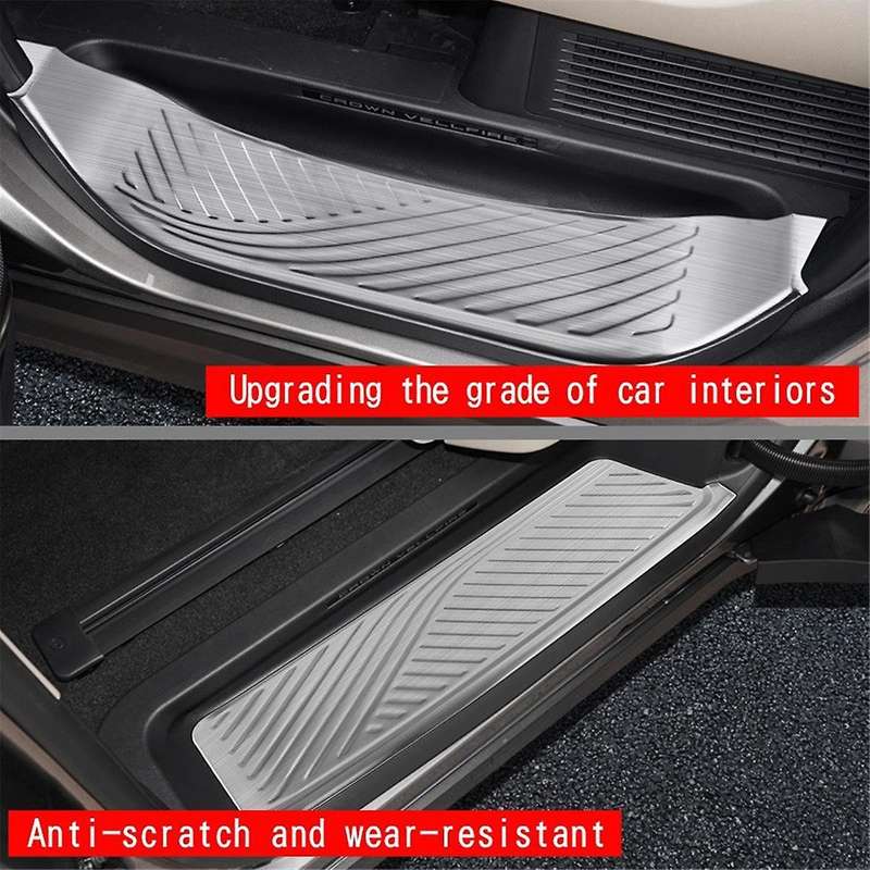 for Alphard/vellfire 40 Series 2023+ Car Outside Door Sill Scuff Plate Guard Cover Trim Stainless St