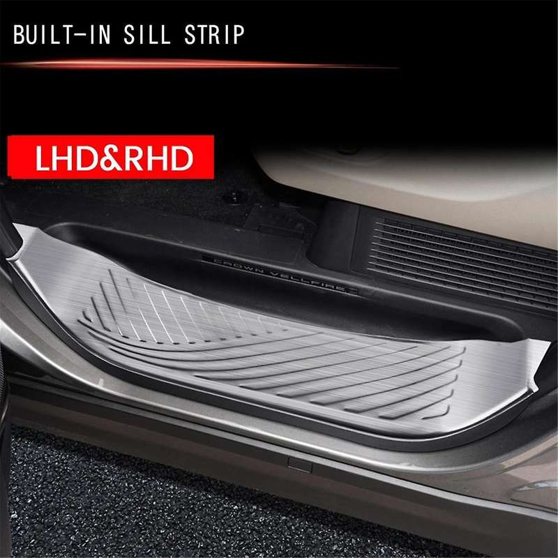 for Alphard/vellfire 40 Series 2023+ Car Outside Door Sill Scuff Plate Guard Cover Trim Stainless St