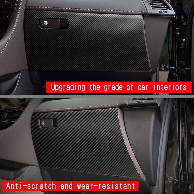 for Alphard/vellfire 40 Series 2023+ Car Pu Leather Co-pilot Anti-kick Glove Box Trim Pad Carbon Fi