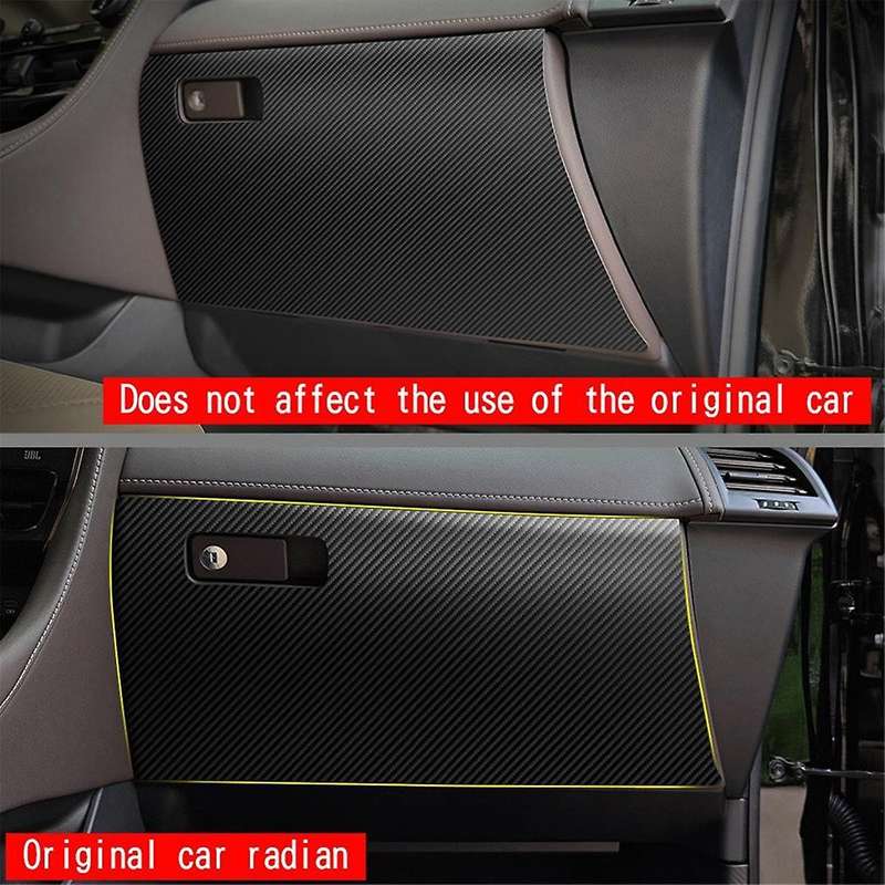 for Alphard/Vellfire 40 Series 2023+ Car PU Leather Co-Pilot Anti-Kick Glove Box Trim Pad Carbon Fib