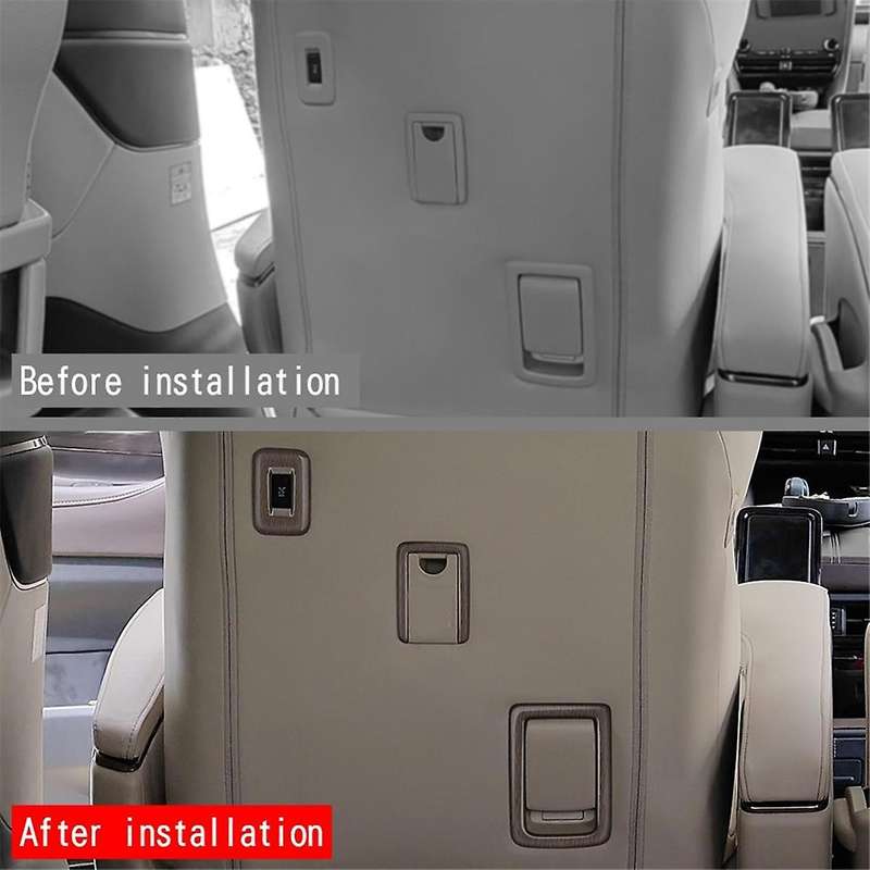for Alphard/vellfire 40 Series 2023+ Car Second Row Seat Button Frame Trim High Configuration Wood