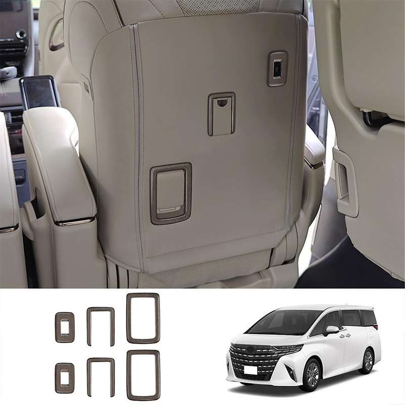 for Alphard/VELLFIRE 40 Series 2023+ Car Second Row Seat Button Frame Trim High Configuration Wood G