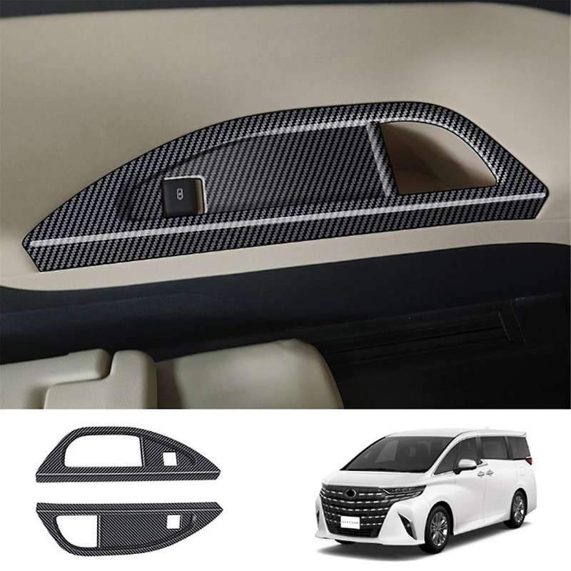 for Alphard/vellfire 40 Series 2023+ Third Drain Cup Frame Interior Trim Accessories Carbon Fiber P