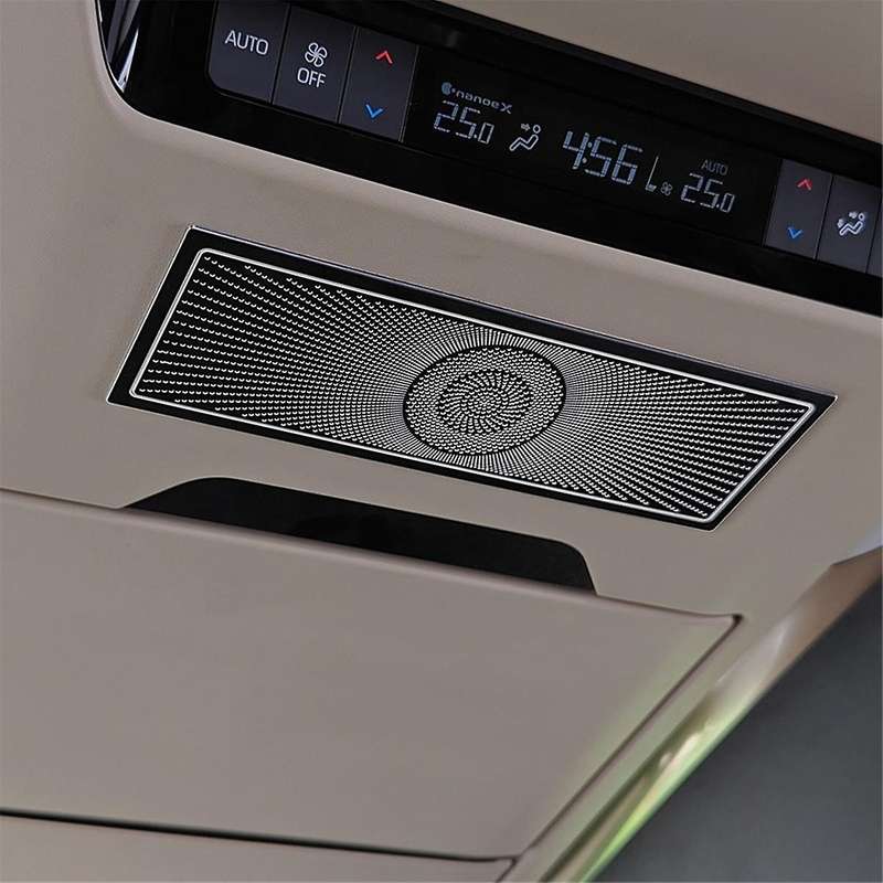 for Alphard/vellfire 40 Series Stainless Steel Middle Row Roof Speaker Cover Interior Trim Accessor