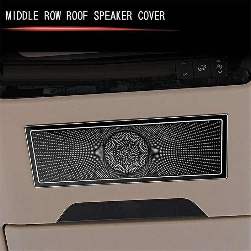 for Alphard/vellfire 40 Series Stainless Steel Middle Row Roof Speaker Cover Interior Trim Accessor