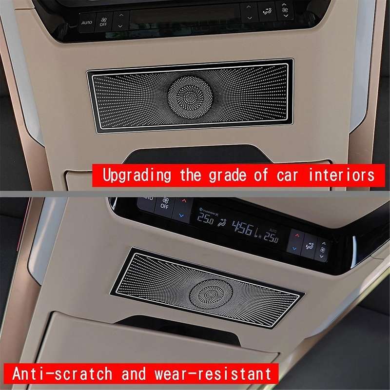 for Alphard/vellfire 40 Series Stainless Steel Middle Row Roof Speaker Cover Interior Trim Accessor