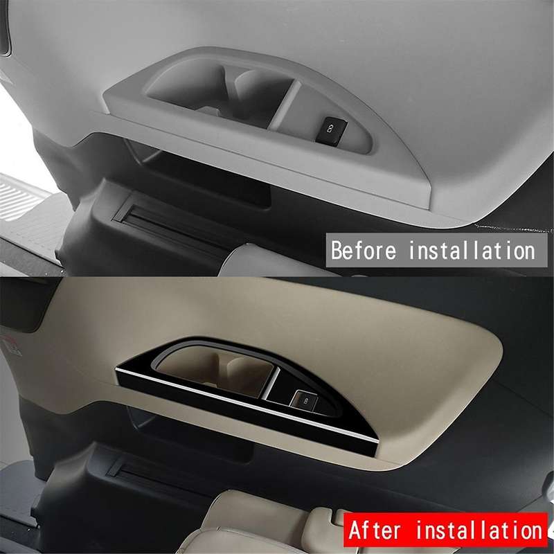 for Alphard/vellfire 40 Series 2023+ Third Drain Cup Frame Interior Trim Accessories Glossy Black