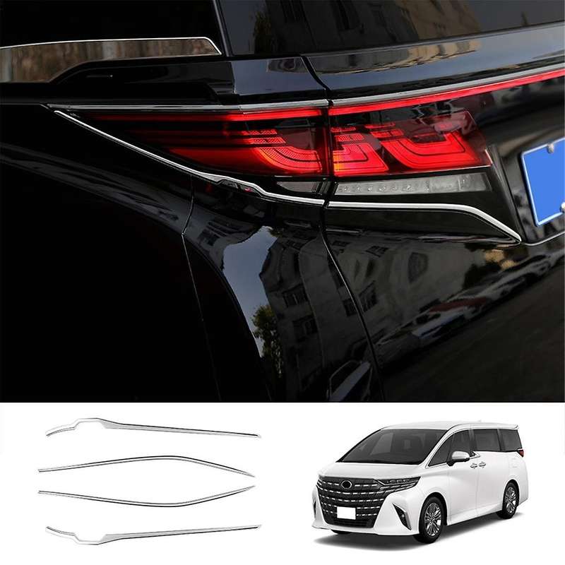 for Alphard/vellfire 40 Series 2023+ Trunk Switch Trim Strips and Button Tail Light Bright Strips