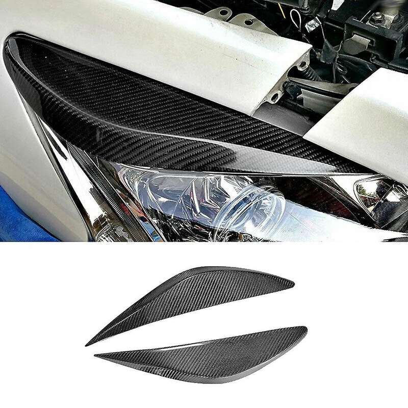 for Altima Teana 2013-2015 Dry Carbon Fiber Front Headlight Lamp Eyebrow Trim Cover Eyelid Molding S
