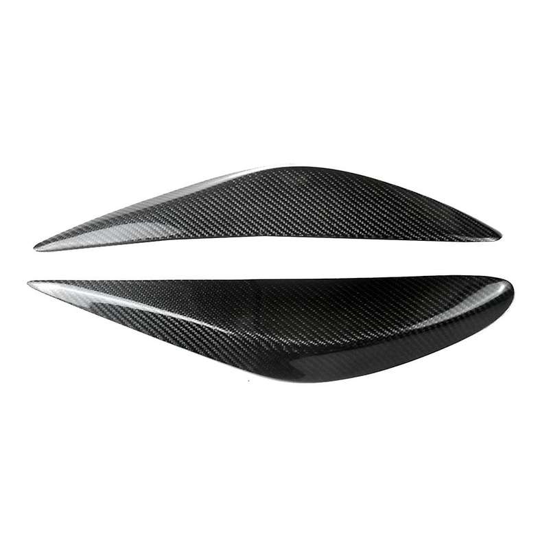 for Altima Teana 2013-2015 Dry Carbon Fiber Front Headlight Lamp Eyebrow Trim Cover Eyelid Molding S