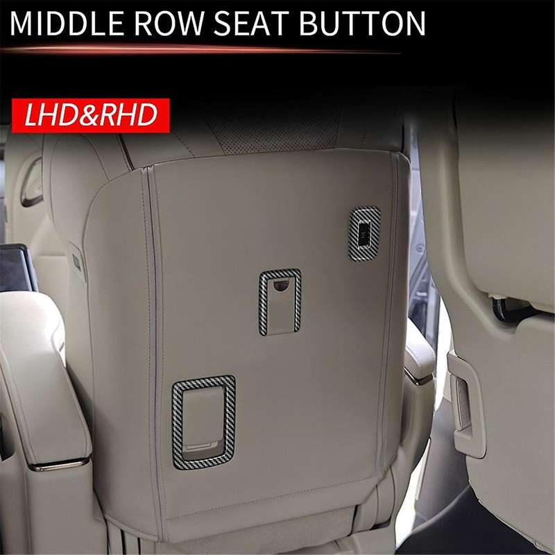 for Alphard/vellfire 40series 2023+ Car Second Row Seat Button Frame Trim High Configuration Carbon