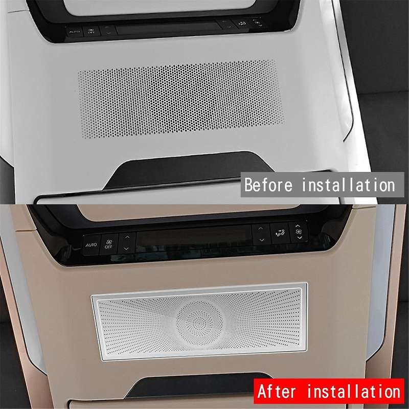 for Alphard/Vellfire 40 Series Stainless Steel Middle Row Roof Speaker Cover Interior Trim Accessori