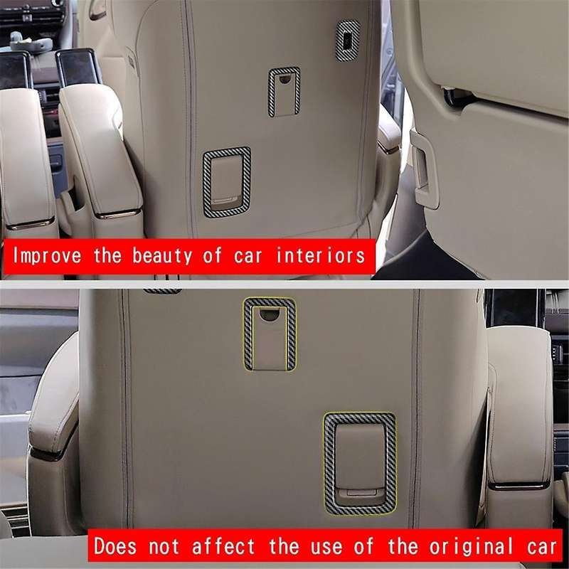 for Alphard/VELLFIRE 40Series 2023+ Car Second Row Seat Button Frame Trim High Configuration Carbon