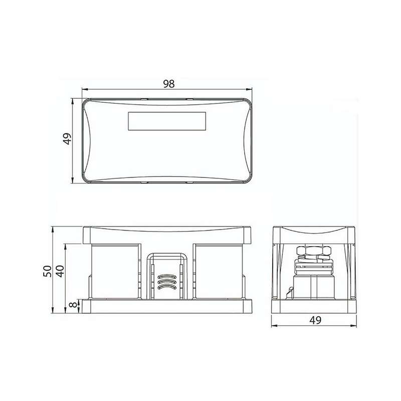 for Anl Fork Bolt Fuse Box Car One In Out High Current Fuse Box