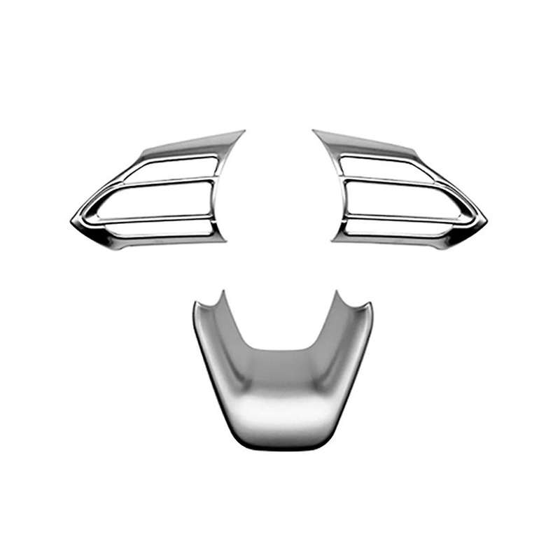 for Aqua/prius C 2020 2021 Car Abs Silver Interior Steering Wheel Cover Trim Moldings