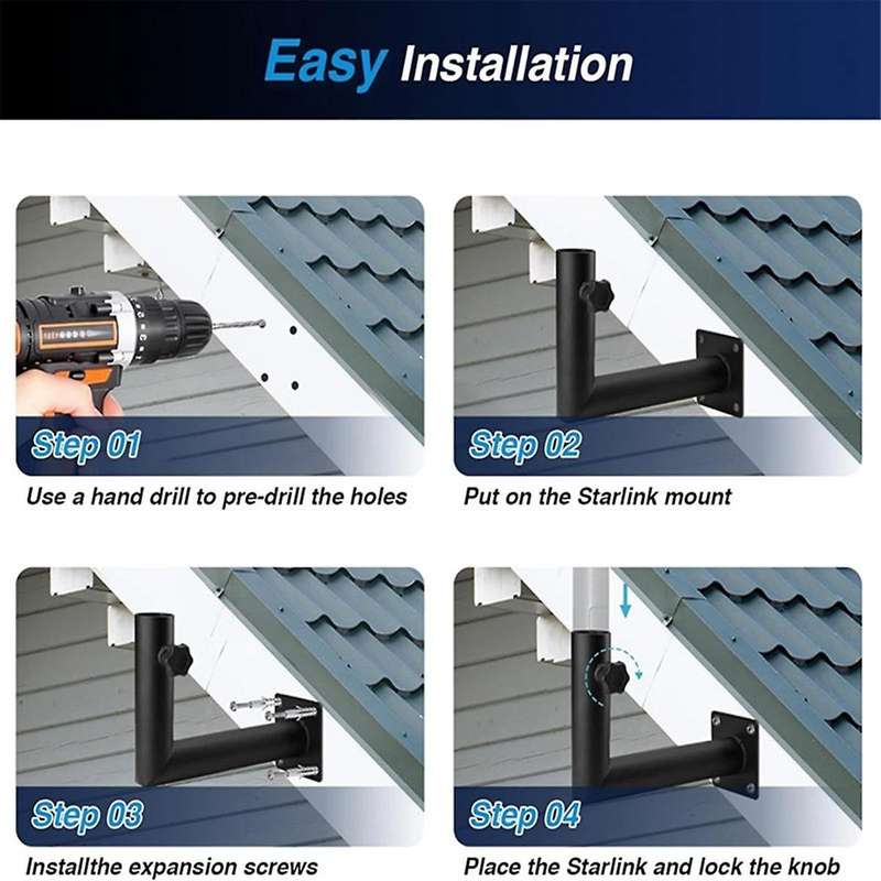 for Antenna Stand Metal Stand Outdoor Portable Adjustable Installation Short Wall Rooftop RV