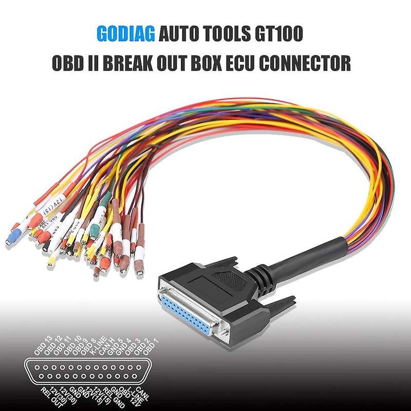 for AUTO TOOLS GT100 OBD II Break Out Box ECU Connector Jumper Cable for GT100