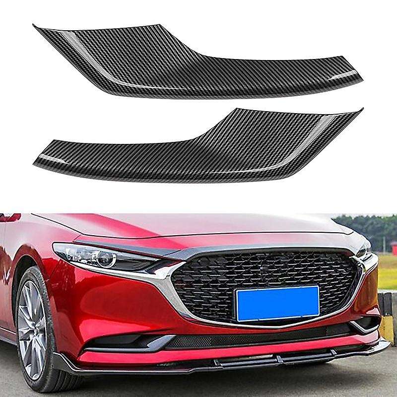 for Axela Sedan Bp 2019 2020 Car Carbon Fiber Front Fog Light Lamp Cover Trim Molding Bezel Garnish