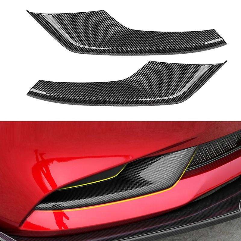 for Axela Sedan Bp 2019 2020 Car Carbon Fiber Front Fog Light Lamp Cover Trim Molding Bezel Garnish