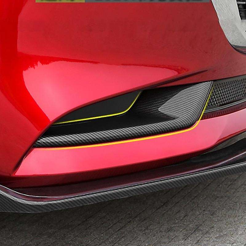 for Axela Sedan Bp 2019 2020 Car Carbon Fiber Front Fog Light Lamp Cover Trim Molding Bezel Garnish