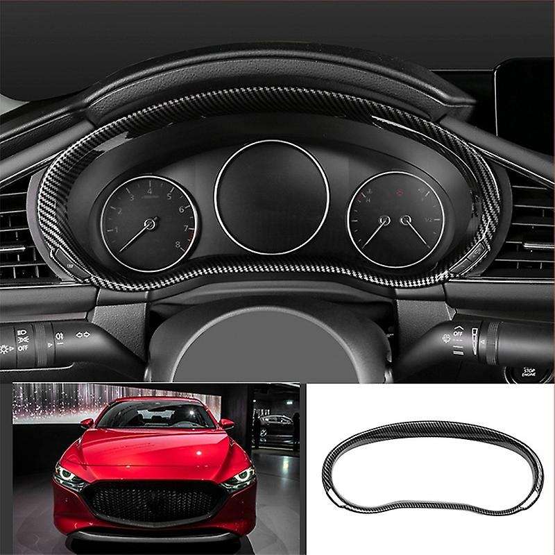 for Axela 3 2019 2020 Carbon Fiber Interior Dashboard Meter Display Frame Cover Trim
